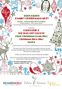Eden Green Christmas Party 2014 Flyer