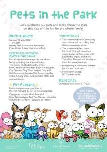 Pets in the Park 2014 Flyer